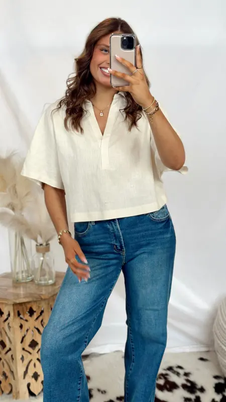 The Lotus Linen Top